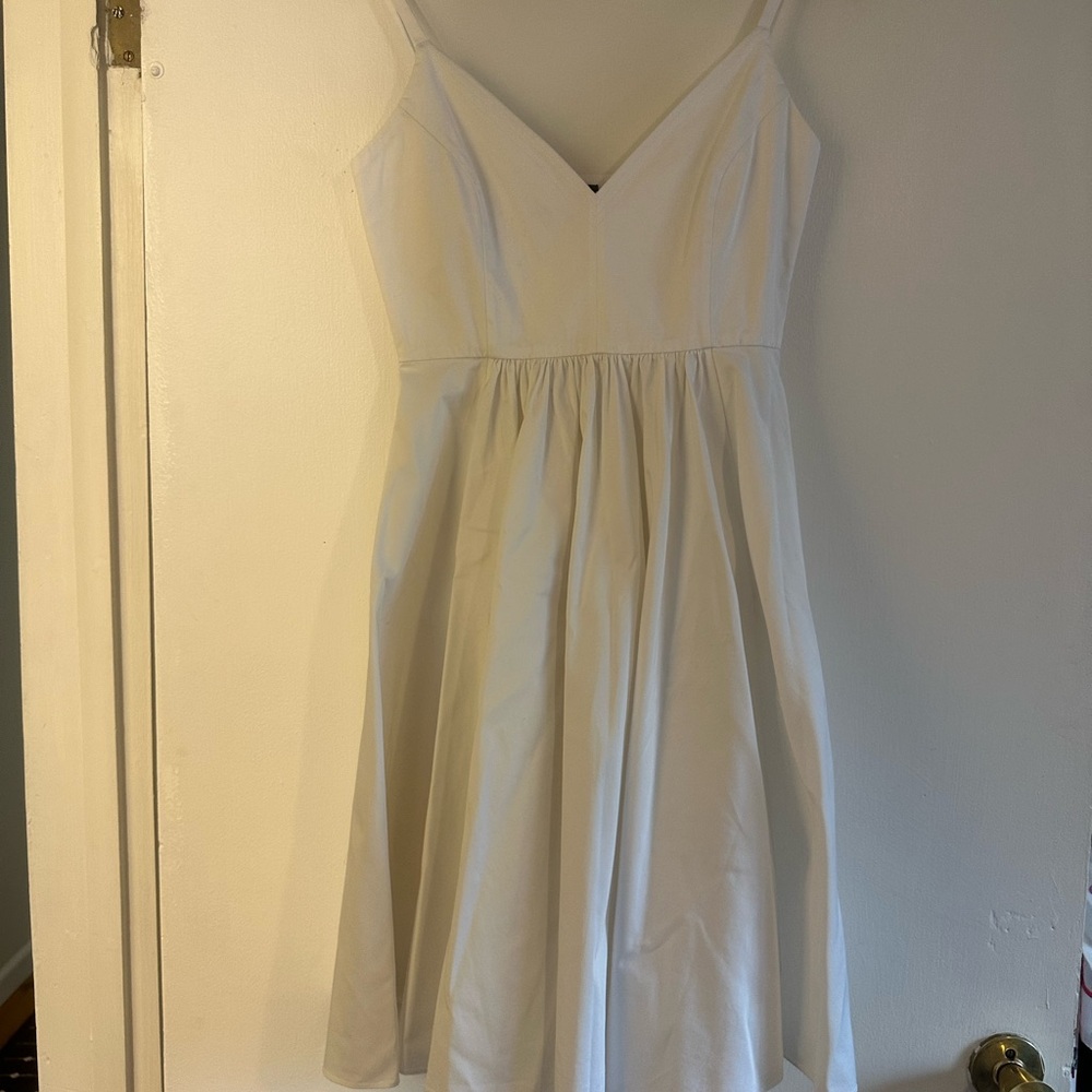 Barneys New York White Strapless A-Line Dress